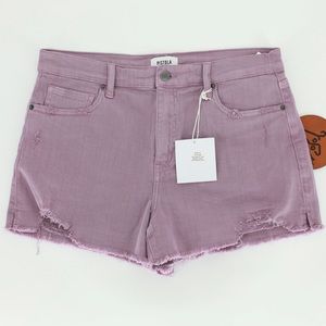 Pistola Mauve Distressed Jean Shorts